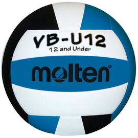 Molten VBU12 - Voleibol Ligero, Aqua/Negro/Blanco (Aqua/Black/White), 12 &Under/8.1-Ounce