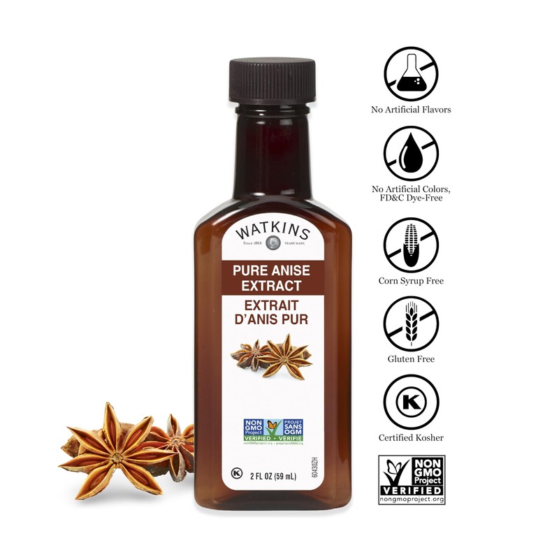 Watkins Pure Anise Extract, 2 oz. Bottles, Pack of 6