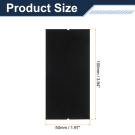 HARFINGTON 10pcs Vinyl Squeegee Fabric 4 Inch Pre-Cut Self-Adhesive Microfiber Replacement Felt for Squeegee Application Tool, Black