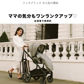 LITTA GLITTA Baby Stroller Hooks, Duology DUOLOGY 360° Rotation, Set of 2, Double Hooks (ROSEGOLD/BLACK)