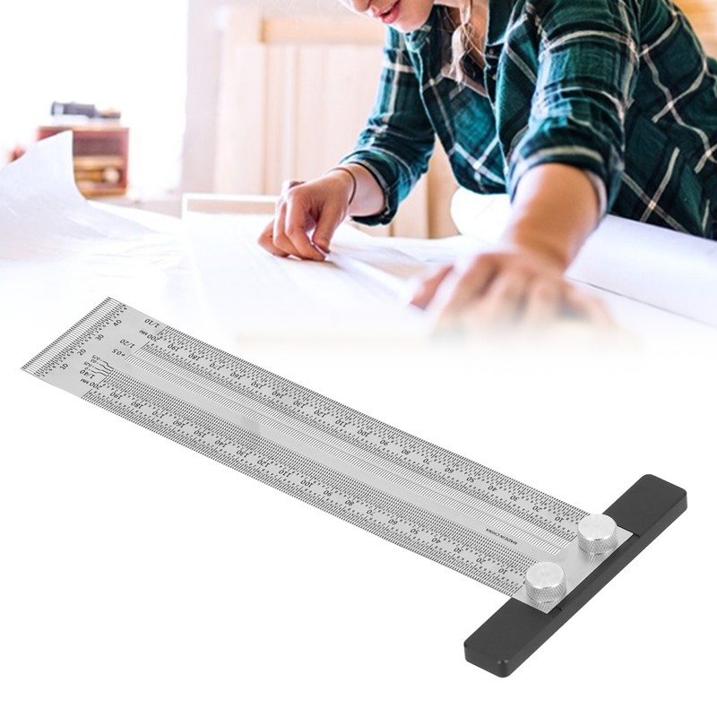 Woodworking Scribing T Rules Accuracy Marking Positioning Scribing T Ruler