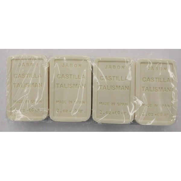 New 4 Jabon Castilla Castile Soap Bars Talisman Made in Spain 2 oz Each