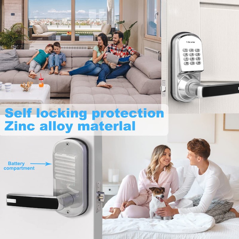 Keyless Entry Handle Door Lock with Keypad Smart Locks for