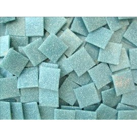 Full Sheet of 225 Light Blue Grey 20mm Vitreous Mosaic Tiles