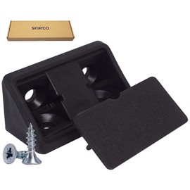 SKIR'CO (Pack of 20) Black Shelf Brackets 44 x 20 x 20mm, 90 Degree Furniture Corner Brace, Plastic Right Angle Joint, Screws Included (20, Black)