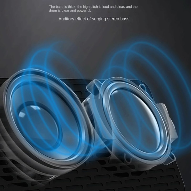 Yjijaiifd Bluetooth 5.0 Wireless Charger Computer Speaker LED Alarm Clock