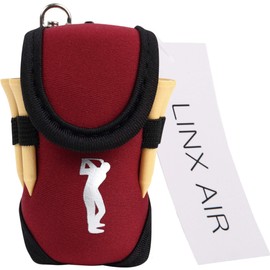 (LINX AIR Golf Ball Pouch) Golf Ball Case, Lightweight (Simple Packaging, Swing/Burgundy Product), swing/burgundy, Casual