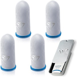 KUMSODE Pack of 4 Finger Sleeves Thumb Sleeve for Gaming Finger Protection Finger Gloves Mobile Gaming Finger Sleeve Thumb Sleeves Finger Cover for Touchscreen Game Mobile