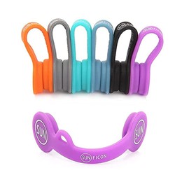SUNFICON SUNFICON 6 Pack Magnetic Cord Organizers Cable Clips Cable Straps Silicone Twist Ties Colorful Headphone Cord Keeper Holder Manager Bookmark Whiteboard Fridge Magnet Keychain Gift Home,Office,School