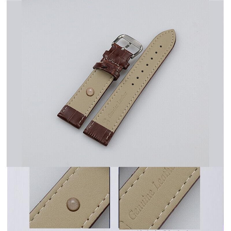 Panda Bobo Leather Watch Strap 18mm, Alligator Grain Leather Pattern,