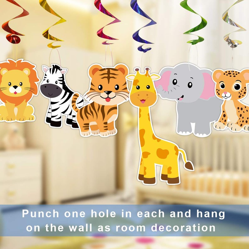 Zoo Animals Cutouts Safari Jungle Cardboard for Baby Shower Birthday