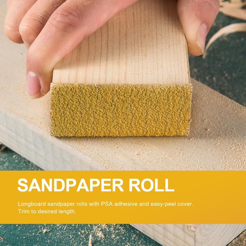 LuckyGuard Self Adhesive Stickyback PSA Sandpaper 100-Grit Sandpaper Roll 2-3/4in
