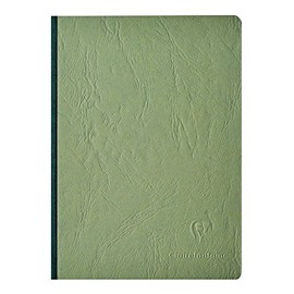 Pack of 5 Clairefontaine Basic Large Green Clothbound Notebook (6 X 8.25) 192 Pages