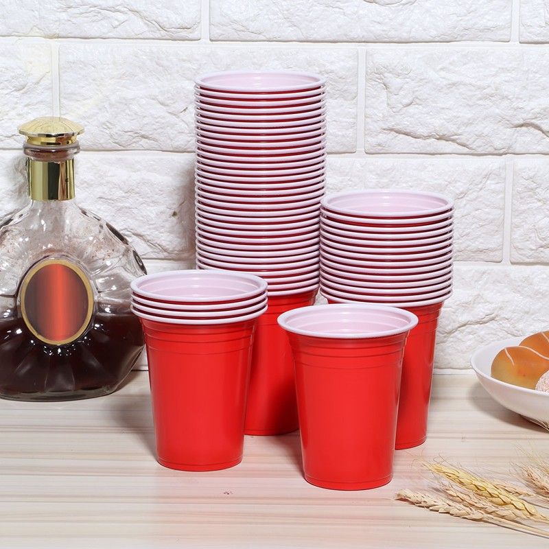 50Pcs 360ml Disposable Party Cups Plastic Cup Party Game Supplies