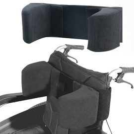 SGTMATCY Lateral Support for Wheelchair Lateral Support Cushion with Adjustable Side Panels for Wheelchairs,Wheelchair Stabilizer Attachment Chair Side Pads,Lateral Foam Wedge for Elderly (Blue)