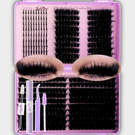 Lash Clusters Kit with Spikes Left and Right 100D Fluffy Volume 120D 150D