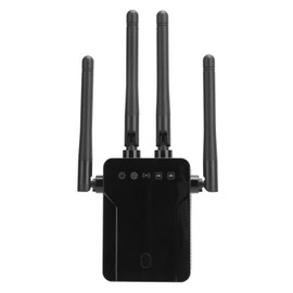 Wireless Repeater Black Dual Band WiFi Signal Network Extension Amplifier