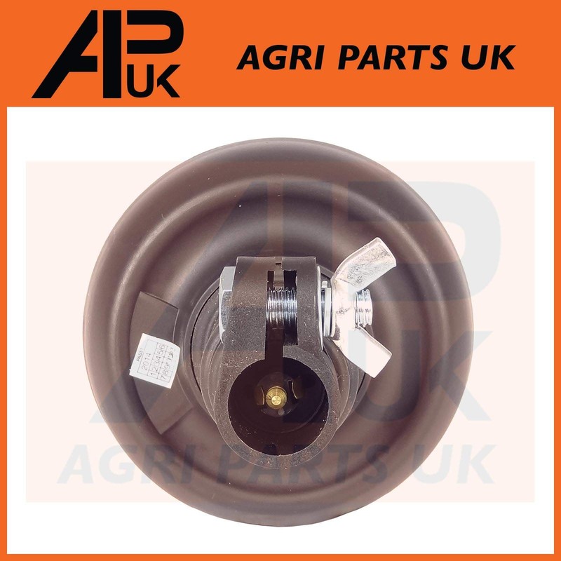 Rotating Flashing Amber Beacon 12V Flexible DIN Pole Mount Tractor