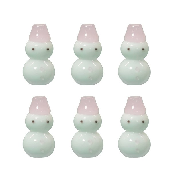 Cute Glasswork Petite Series, Snow Dharma (Pink), Set of 6