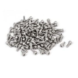 TOP-VIGOR 120Pcs Hexagon Socket Head Cap Screws, M3 x 8mm 304 Stainless Steel Replacement Machine Fastener Screws for Bicycle Motorcycle Repair, Professionals Landlords Repairmen