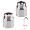 2 Stück Hahnverlängerung 1/2 Zoll,Wasserhahn Verlängerung Edelstahl,Wasserhahn Duschkopf Verlängerung,GewindeverläNgerung,Gewindefitting für