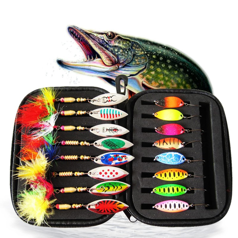Trout Spoon Set, Artificial Bait Spinner Blinker Set, Fishing Bait
