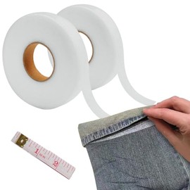 Miionwii 2 Pcs Wonder Web Hemming Tape 128 Metres, Hem Tape Iron on 140 Yards, 2cm Wide No Sewing Iron on Tape Roll Fabric Fusing Tape for DIY Crafts, Attaching Badges, Trouser and Clothing Repairs