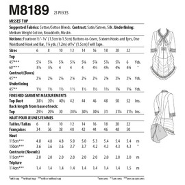 McCall's Misses' Dress, 1881 Top and Skirt Sewing Pattern Kit, Code M8189, Sizes 6-8-10-12-14, Multicolor