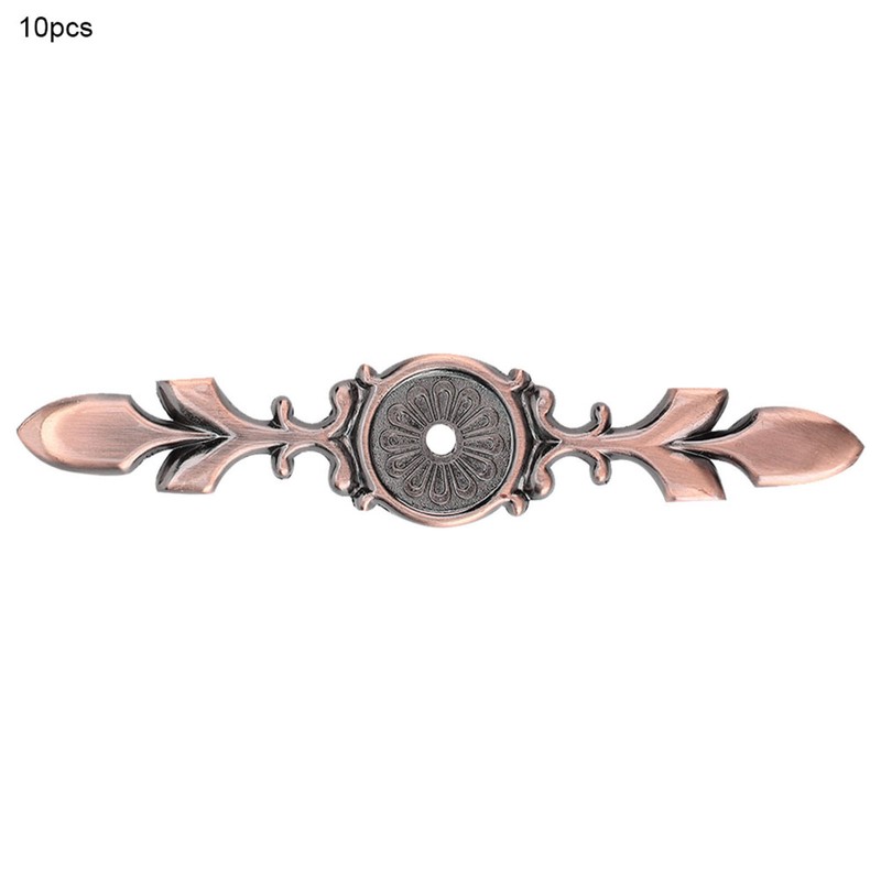 10pcs Zinc Alloy Cabinet Handle Back Plate Retro Style Single