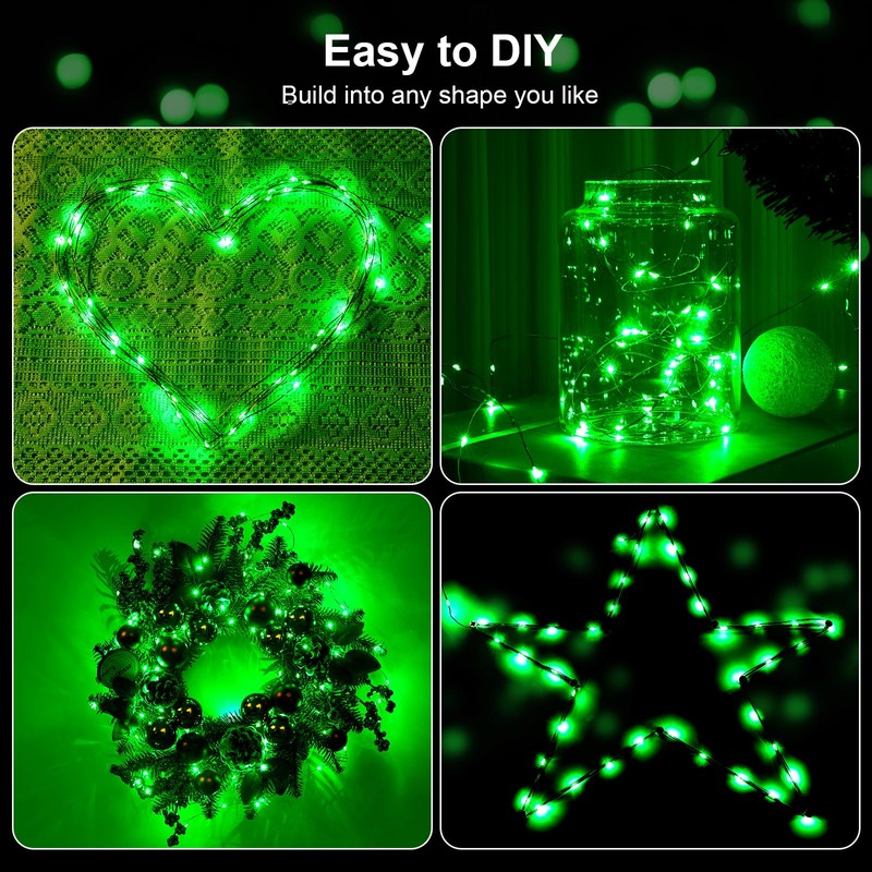 Ariceleo 1 Pack 16.4ft Battery Operated String Lights with Timer,