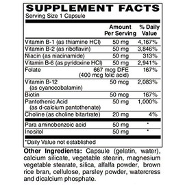 BariatricPal Sustained Release B-Complex 50 Vegetarian Capsules (100 Count)