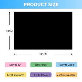 16pcs Smart Iron On for Cricut Joy Xtra, 24 cm x 30.5 cm Plotter Film Textile, Heat Transfer Vinyl, Flex Film Rolls for Clothes, Ironing Film, T-Shirts & More Fabrics, DIY Patterns