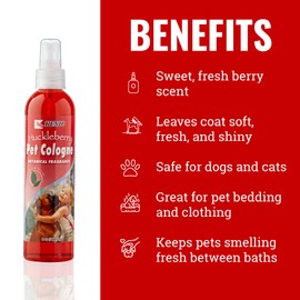 Kenic Huckleberry Pet Cologne, Pink, 8 Ounce, (K6705)