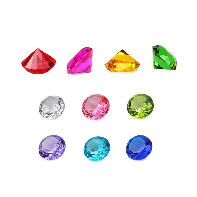 Dtoterul Glitter Stones Large 150 Pieces Plastic Diamonds Large Acrylic