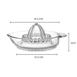 TAMUME 2pcs Glass Lemon Squeezer and Drink Stirrer Gin, Manual Juicer with Handle and Easy-to-Pour Spout