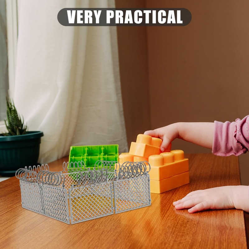 Versatile DIY Miniature Fence Set - Light Grey Plastic -