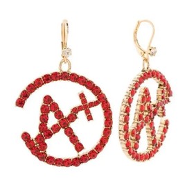 Betsey Johnson Pave A Plus Drop Earrings School Teacher Class Grading A+ Sparkly