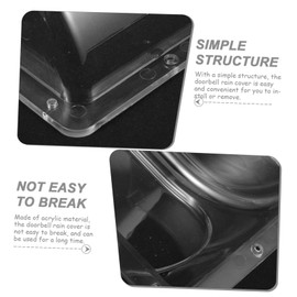 CIYODO Multi-use Acrylic Doorbell Cover Durable Rain Protection for Access Control Machines Convenient Design to Shield Doorbells from Rain