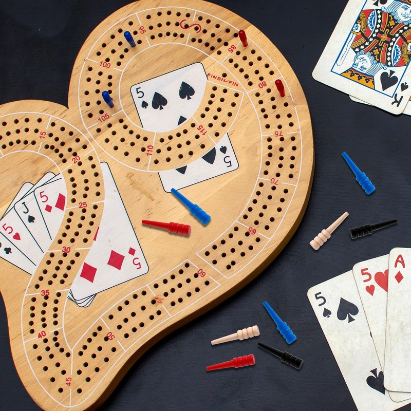 16pcs Cribbage Pegs, Wooden Cribbage Board Pegs Fit 1/8 Inch