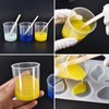 Transparent Scale Cups,Plastic Graduated Cups, 50pcs 30ml Plastic Graduated Cups