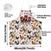 WZMPA Chicken Farm Kitchen Apron With Pockets Chicken Farmer Gift