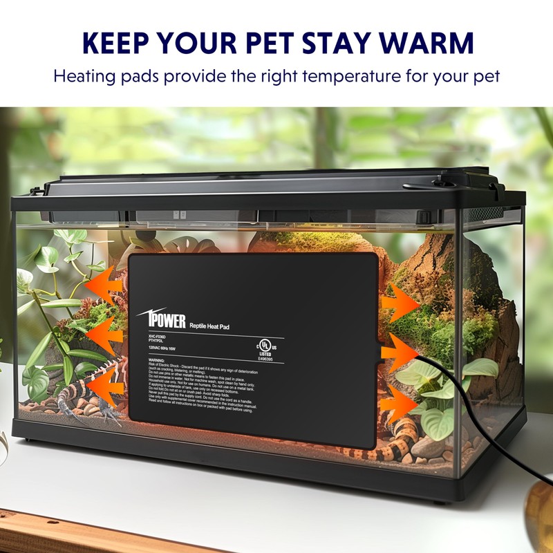 iPower 8X12 Inch Reptile Heat Pad Under Tank Heater Terrarium