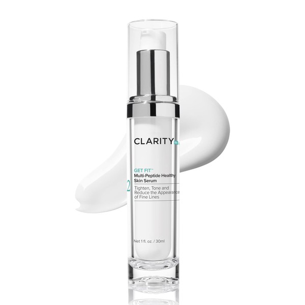 ClarityRx Get Fit Multi-Peptide Healthy Skin Serum, Natural Plant-Based Anti-Aging Treatment for Fine Lines & Wrinkles (1 fl oz)