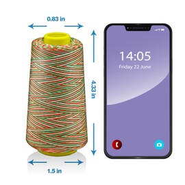 Serger Thread, All-Purpose Thread for Sewing, Black Thread, Polyester Sewing Thread, 4 Cones of 3000 Yards Each Spool Thread for Sewing Machine Thread