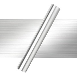 IModeur Brushed Silver Permanent Vinyl for Cutting Machines - 12" x 12 FT Metallic Permanent Adhesive Vinyl Roll for Cup Deco, Party Decoration, Sticker