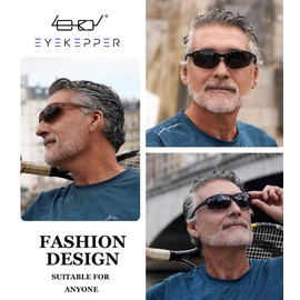 Eyekepper Unisex Adult Tr90 Frame Bifocal Sports Sunglasses 1.75 Black Frame/Grey Arm