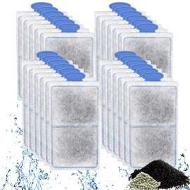 driamor 24 Pack Filter Cartridges for Top Fin PF-S Filters, Small Fish Tank Filters Cartridge with Zeolite Replacement Aquarium Filter Cartridge for TOP FIN PF10 Power Filters