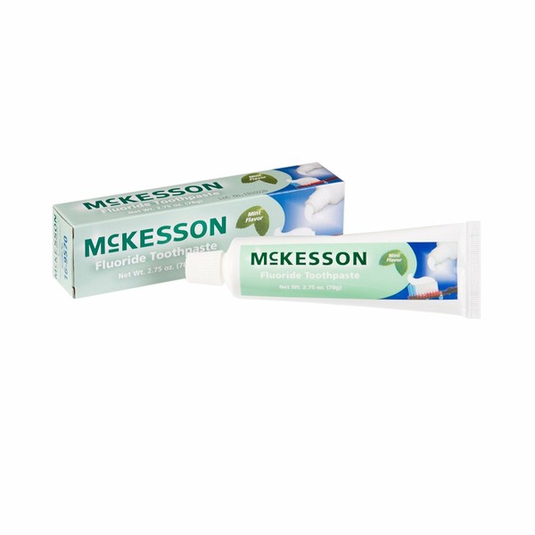 McKesson Fluoride Toothpaste 2.75 oz. Tube Mint Flavor 16-9570 144 Count
