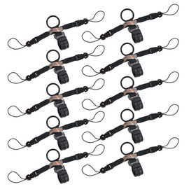 Ergodyne Squids 3141 Barcode Scanner D-Ring and Clip Lanyard Attachments (10-Pack)
