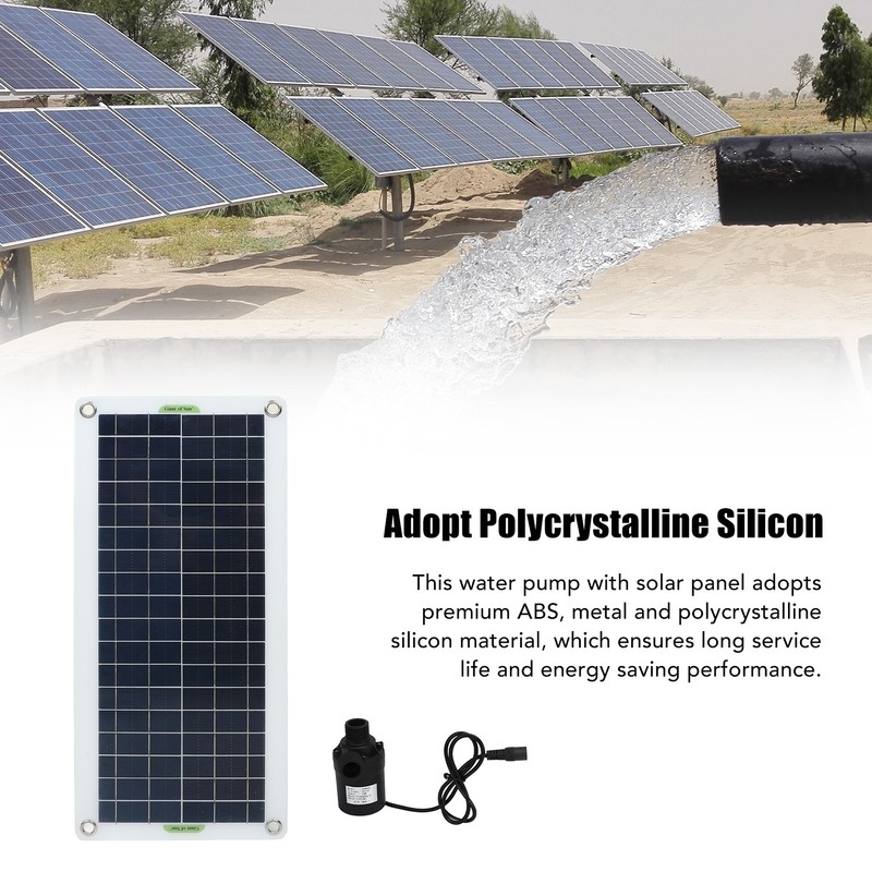 Solar Water Pump Kit 30W Polycrystalline Silicon 800L Per Hour